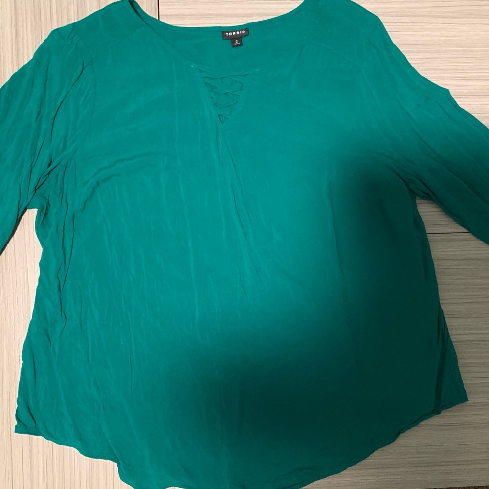 Green torrid top